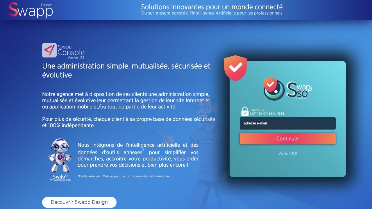 Aperçu réel du projet Swapp Console